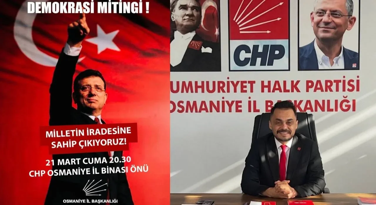 CHP Osmaniye’den İmamoğlu için protesto çağrısı