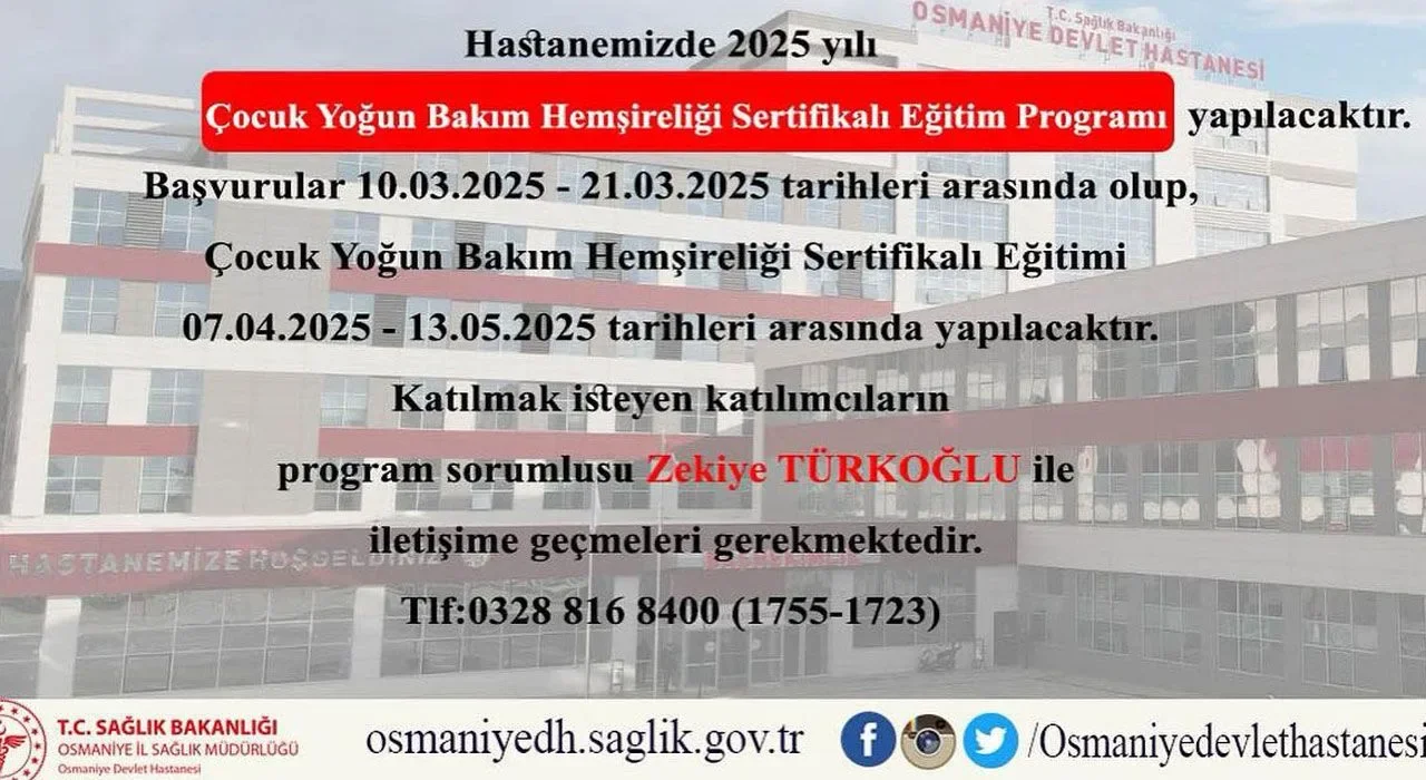 Çocuk Yoğun Bakım Sertifika Programı Başlıyor!