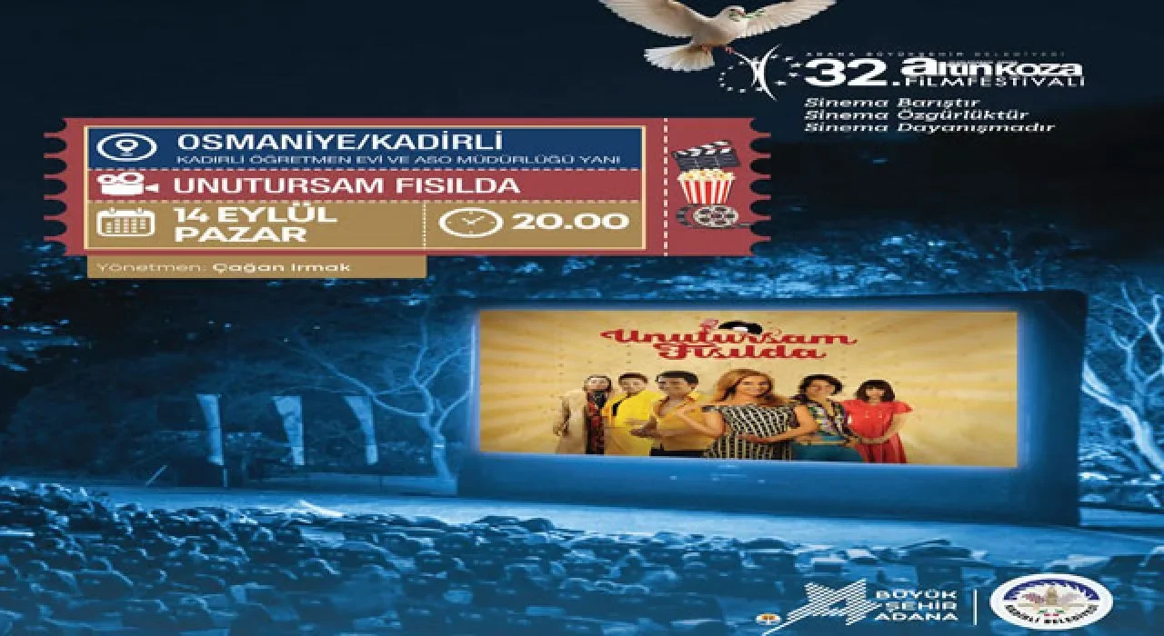 Kadirli’de ücretsiz açık hava sinema keyfi başlıyor