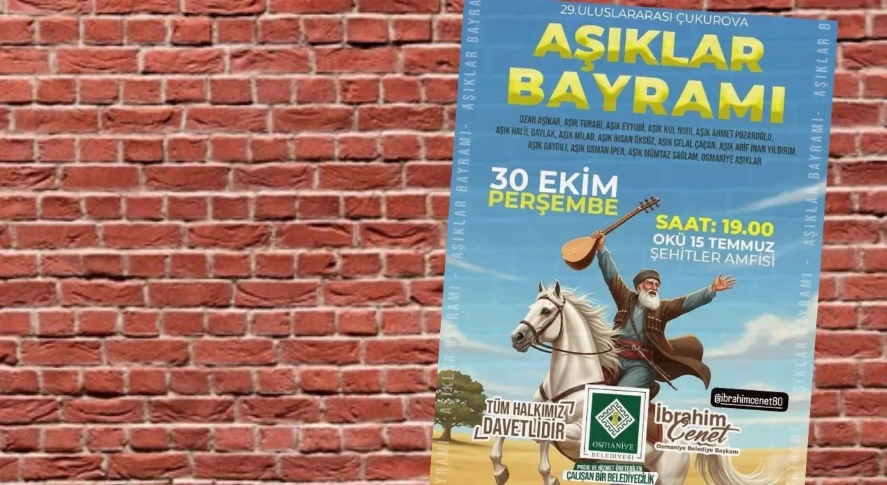 Osmaniye’de 29. Çukurova Aşıklar Bayramı Başlıyor