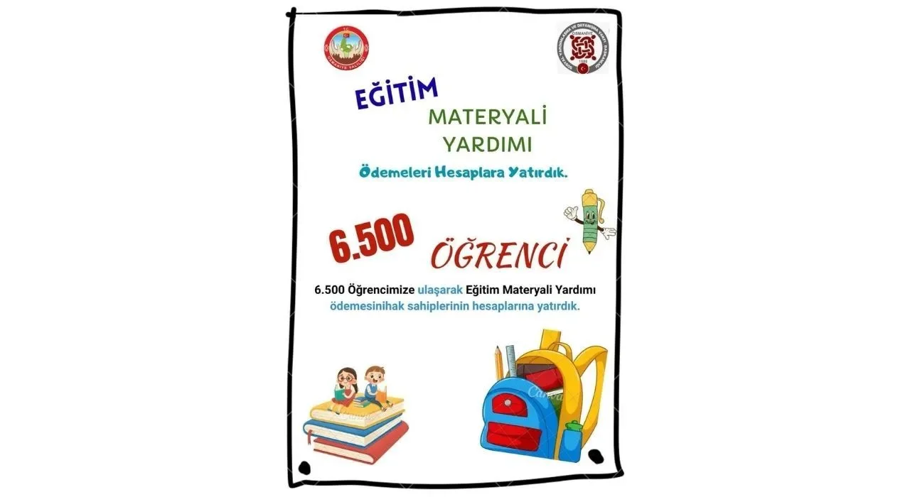 Osmaniye’de Binlerce Öğrenciye Kırtasiye Desteği