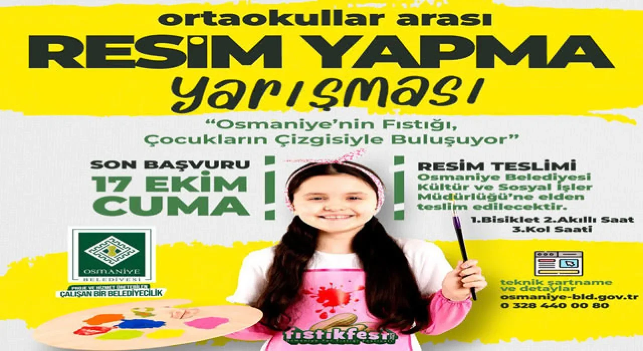 Osmaniye’de Fıstıkfest’e Özel Resim Yarışması